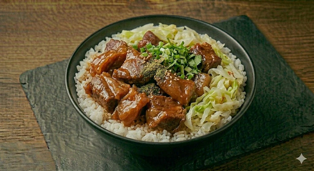 Beef brisket rice at Centre Street Japanese HotPot in Calgary
