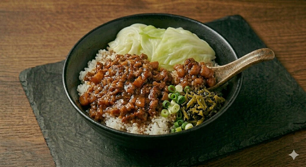 Taiwanese braised pork rice at Centre Street Japanese HotPot in Calgary