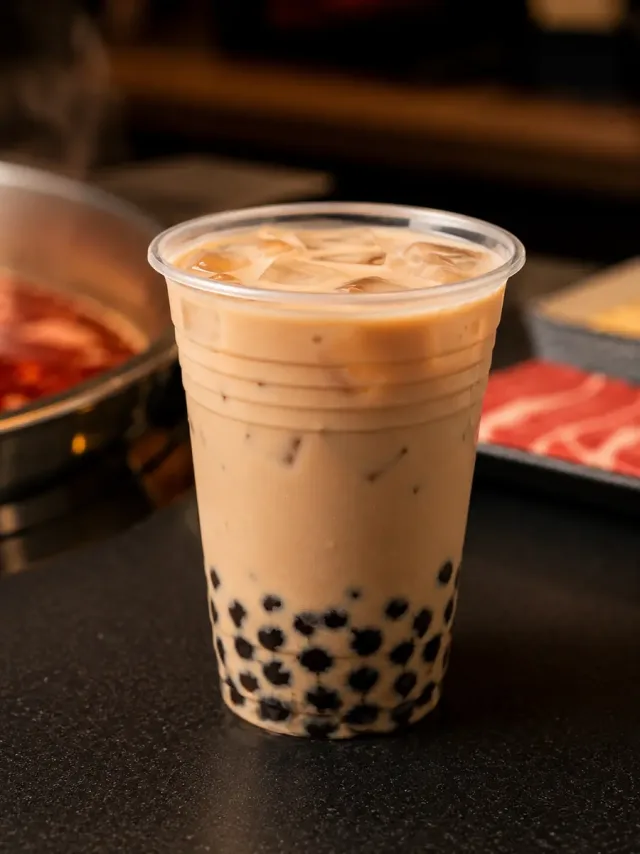 Milk tea and colourful drinks at Centre Street Japanese HotPot